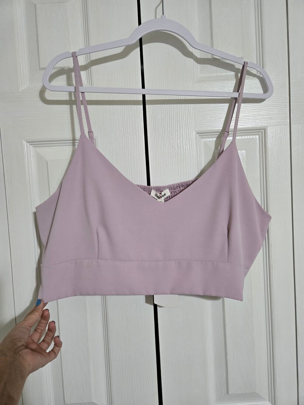 GeeGee 2xl women's lavender crop top new with tags